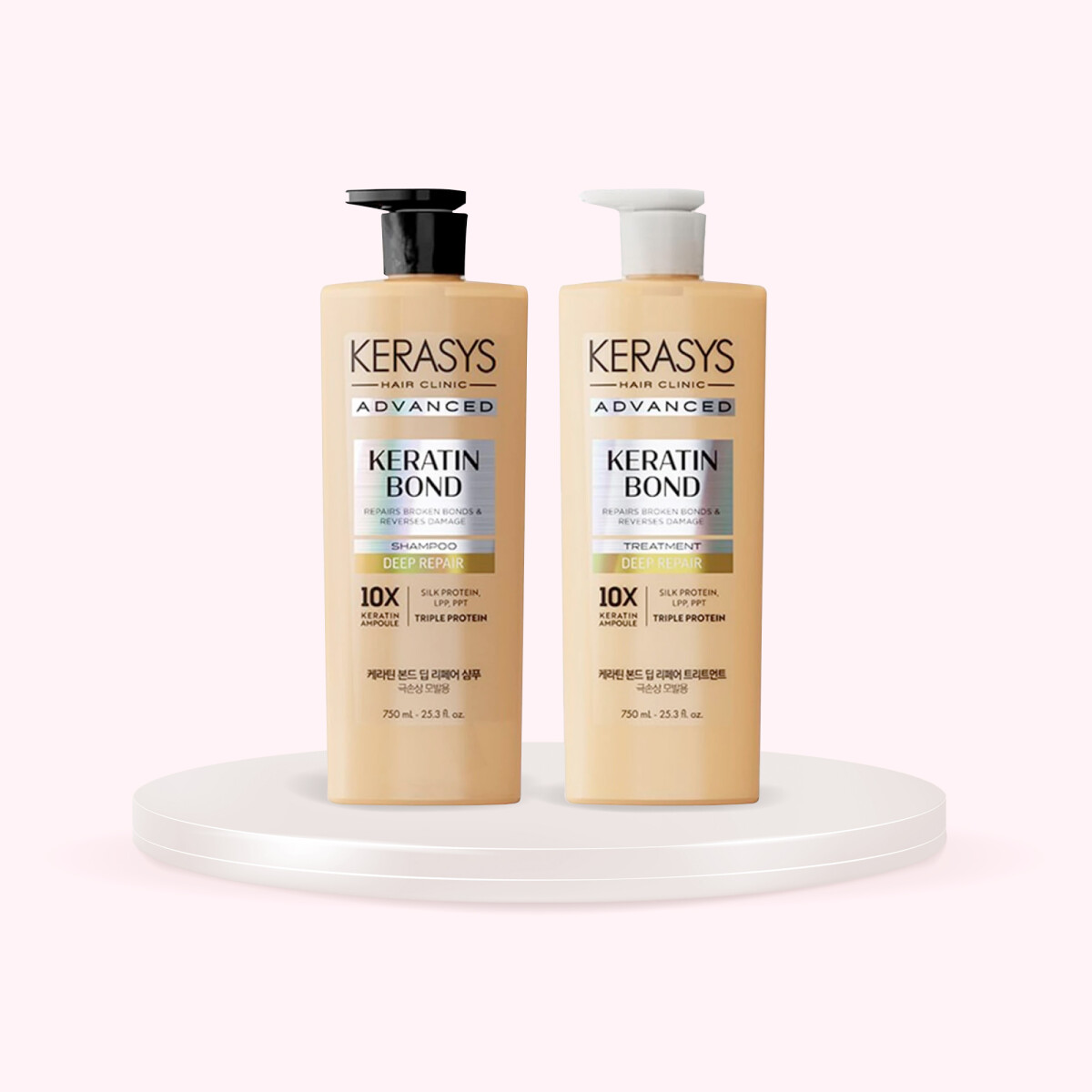 DÚO CAPILAR SHAMPOO + ACONDICIONADOR ADVANCED REPAIR AMPOULE - (600ml) - Nutrición profunda, brillo y suavidad FÓRMULA MEJORADA 