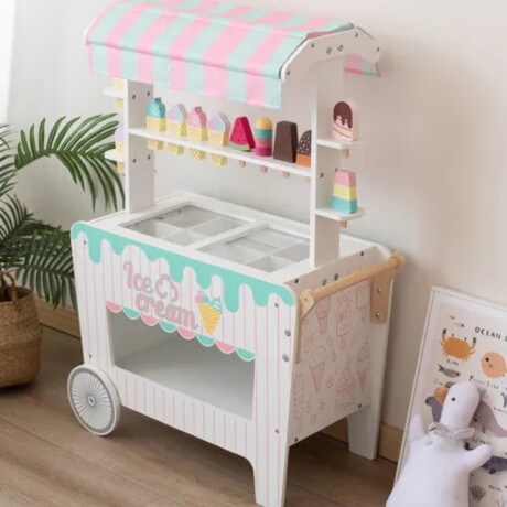 Carro Infantil de Helados en Madera Multicolor