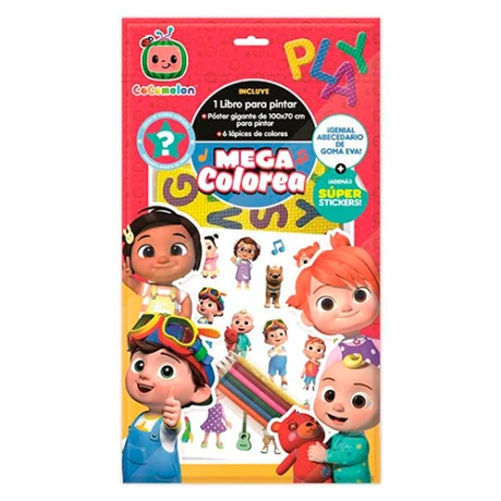 Set Libro para Colorear Colores Abecedario y Stickers 001