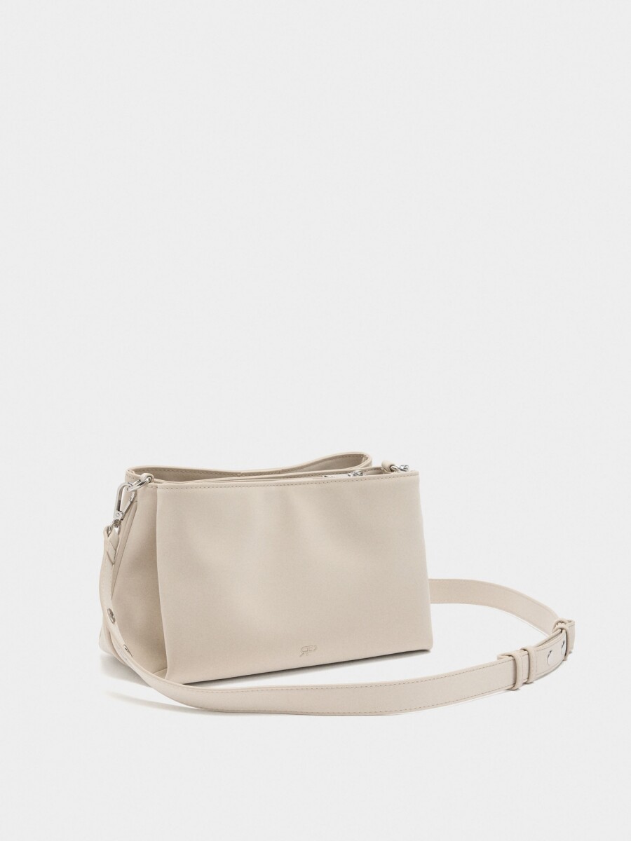 Bolso De Hombro Con Textura Suave crudo