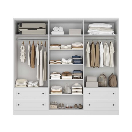 PLACARD 6 PUERTAS MDF BLANCO AMERICANO PLUS