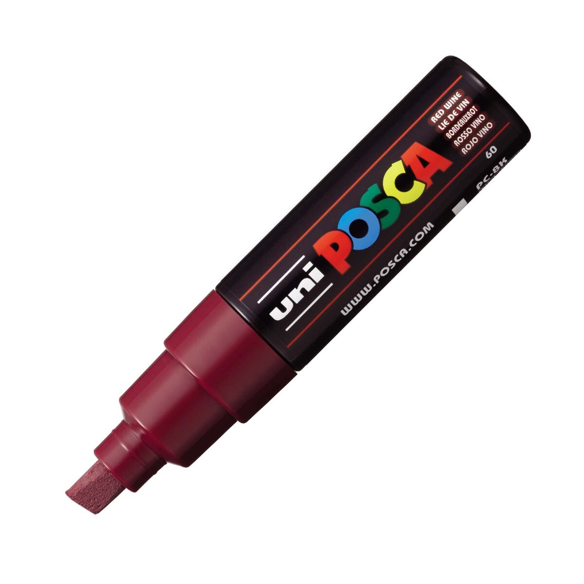 MARCADOR UNI POSCA 8 MM ROJO VINO 