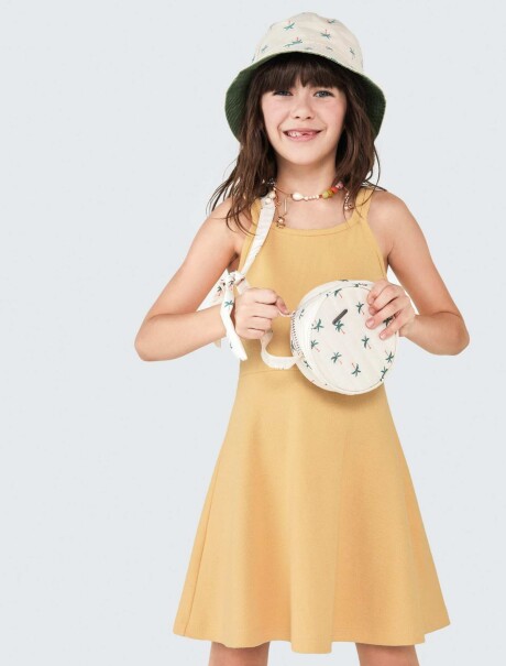 VESTIDO CORTO INFANTIL AMARILLO