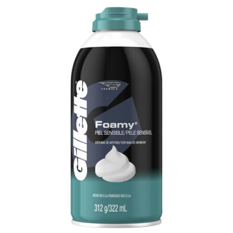 Gillette Espuma de Afeitar Foamy Piel Sensible 322ml – Suavidad y Cuidado Gillette Espuma de Afeitar Foamy Piel Sensible 322ml – Suavidad y Cuidado