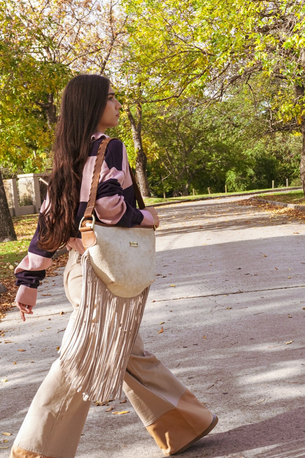 Bellaca Bag Cowhide Liso Hielo / Topo