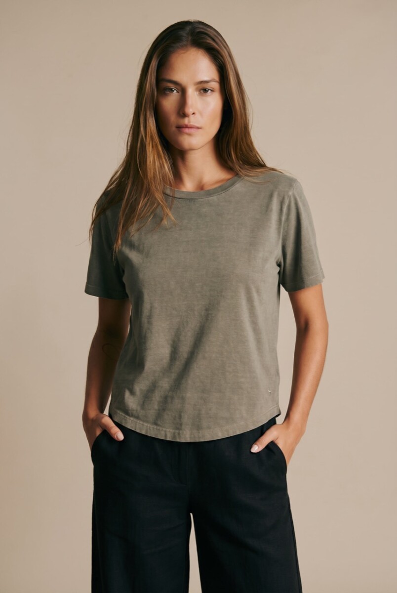 Remera Algodon Lavado - Safari 