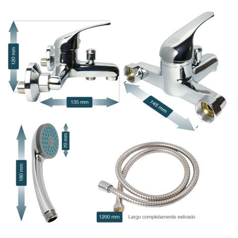 Canilla Grifería Monocomando C/ Transferencia De Baño con Ducha Regadera Teléfono Agua Caliente y Fría - LAT Canilla Grifería Monocomando C/ Transferencia De Baño con Ducha Regadera Teléfono Agua Caliente y Fría - LAT