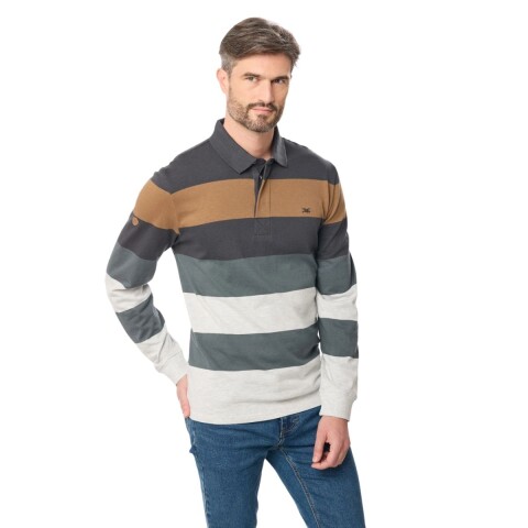 REMERA POLO S-4XL GRIS