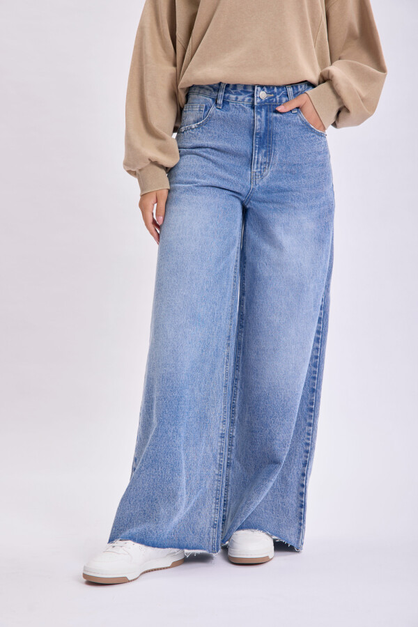 Pantalón jean extra wide Azul Medio