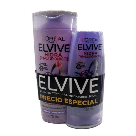 ELVIVE L'OREAL Promoción Shampoo 370 ml + Acondicionador 200 ml Hialuronico