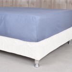Sábana Ajustable p/ Colchon De 30cm Celeste Full