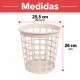 Cesto redondo calado 9 lts BEIGE