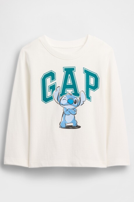 Remera Manga Larga Gráfico Toddler Niño New Off White