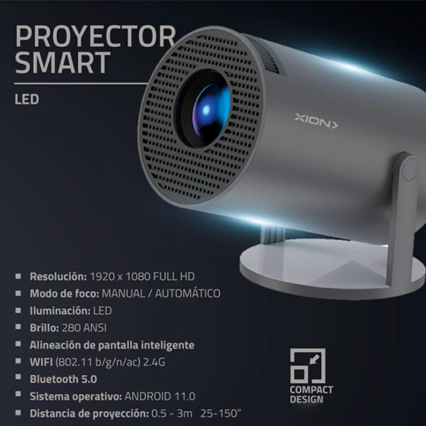 Proyector Smart Led Xion Xi-proy4 Full Hd PROYECTOR LED XION XI-PROY4