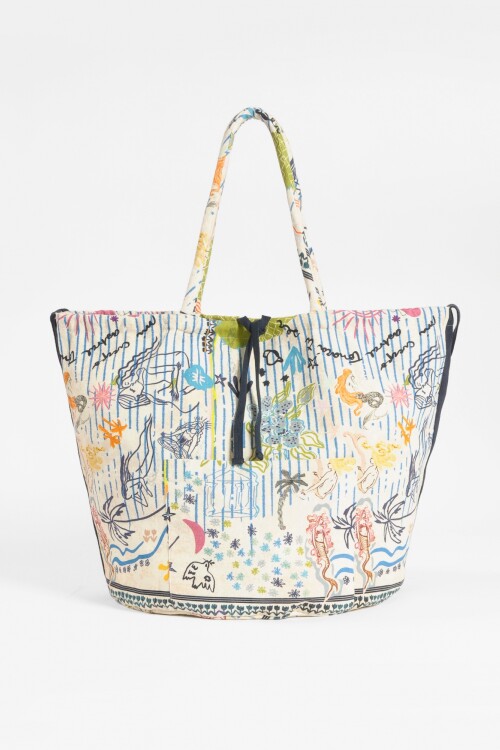 Bolso tote sirenas azul