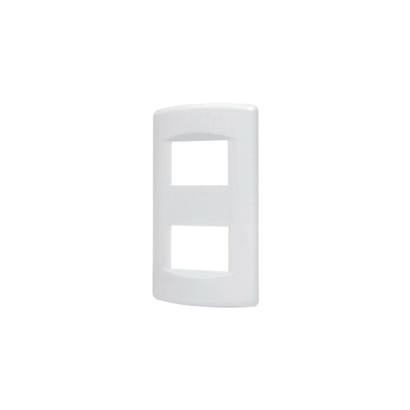 Plaqueta 2 mód. separados soporte+bastidor blanco SK3417