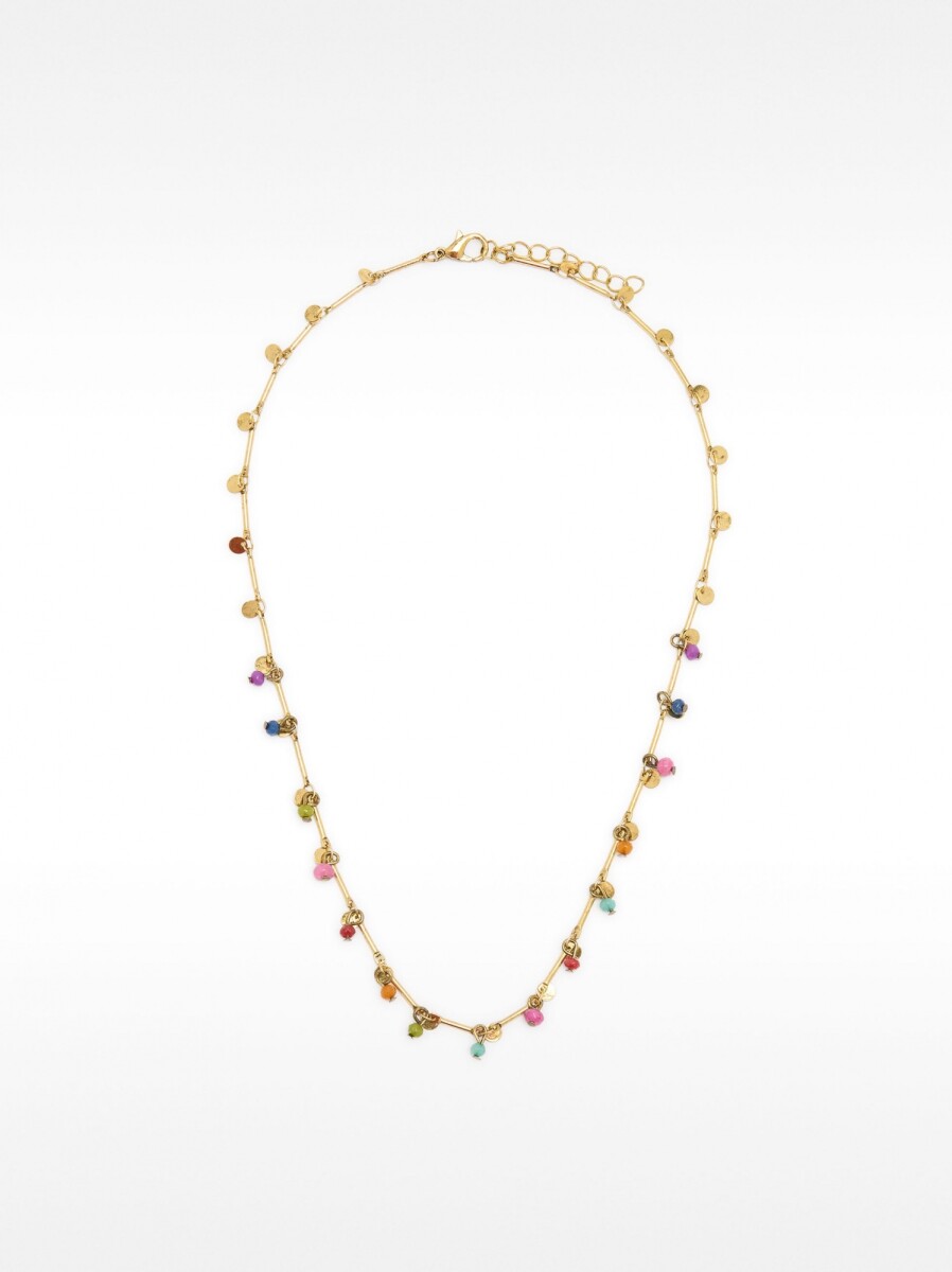 Collar Con Piedras Multicolores - multicolor 