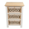 GABINETE BEIGE/BLANCO C/3 CAJONES 40X27X60CM Unica