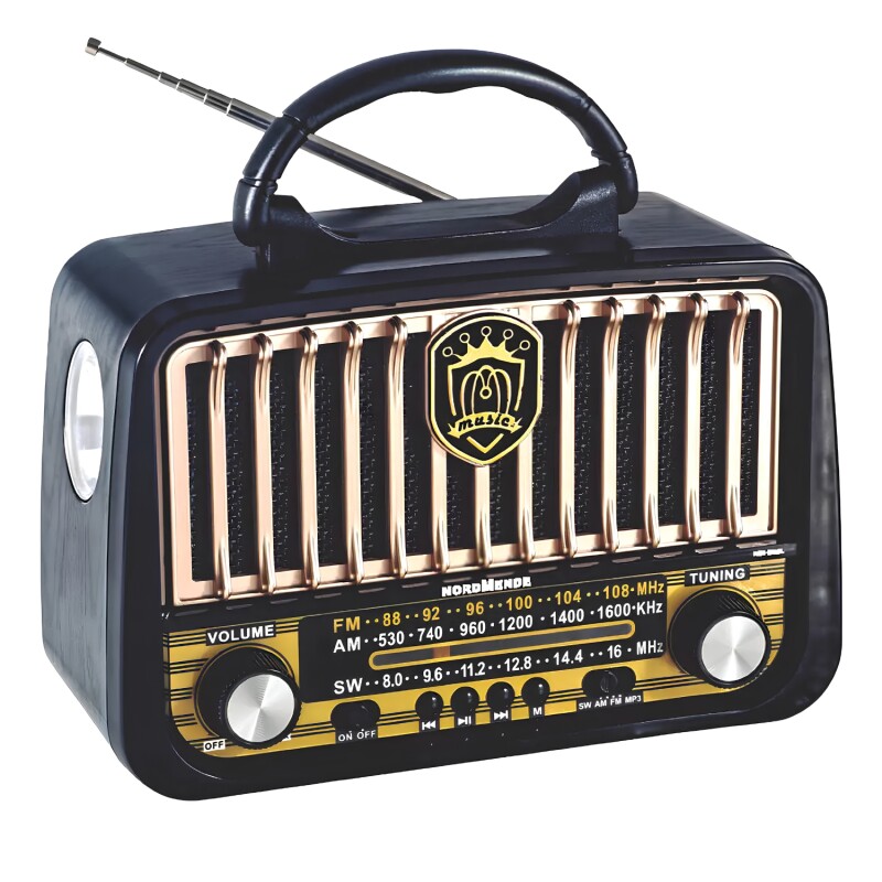 Radio Nordmende Retro Portátil con Linterna y BT Radio Nordmende Retro Portátil con Linterna y BT