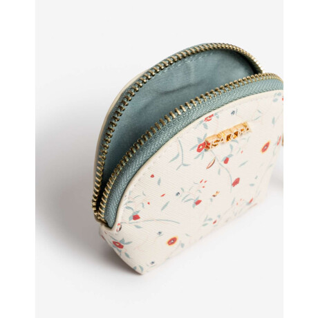 Monedero Con Cierre Cremallera Estampado Flores