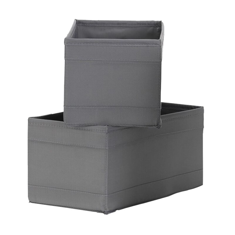 SET 2 ORGANIZADORES TELA GRIS 28x14x13CM SET 2 ORGANIZADORES TELA GRIS 28x14x13CM