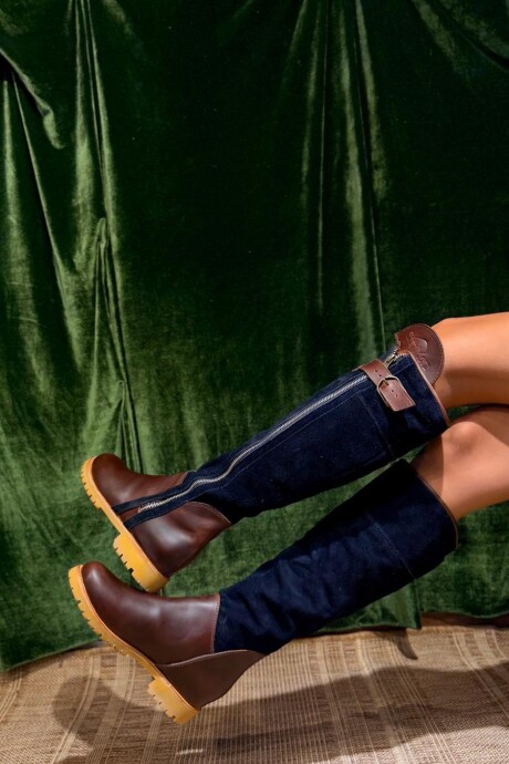 Cuatro Estaciones Combinadas Azul Con Chocolate