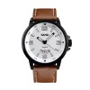 Reloj Skmei 9115WTBN analógico para hombre en acero plateado con correa marrón de cuero Reloj Skmei 9115wtbn Analógico Para Hombre En Acero Plateado Con Correa Marrón De Cuero