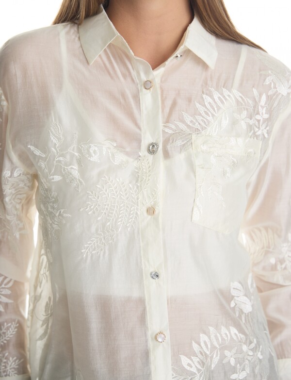 Camisa Bordada CRUDO