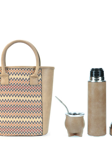 KIT MATERO CLOUD TELAR ZIGZAG MULTICOLOR CON ARENA