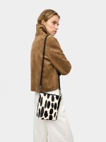 Bolso Bandolera De Piel Estampado Animal crudo