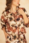 CAMISA EMILY BROWNISH-GREEN BATIK CAMISA EMILY BROWNISH-GREEN BATIK
