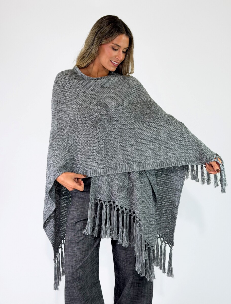 RUANA ARRAIAL - GRIS 