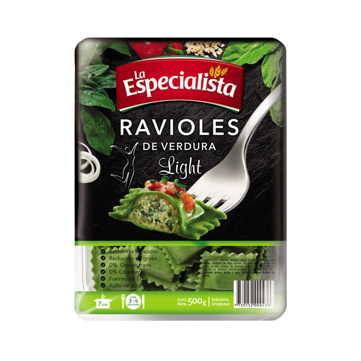 Ravioles de verdura light La Especialista 500 grs. 