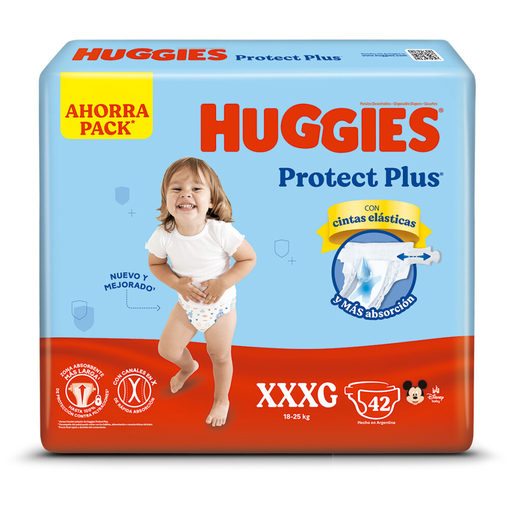 Huggies Pañal Protec Plus Xxxl Ahor x4