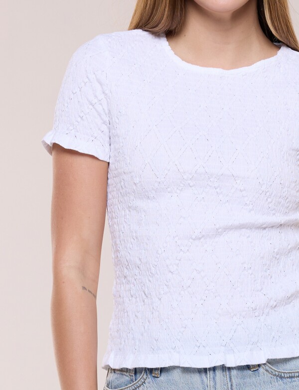 Blusa Smocked BLANCO