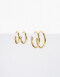 Aros Argollas Set Metal Set De Argollas De Acero - Dorado