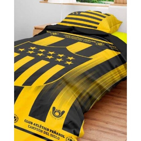 Acolchado 1 plaza King Size Nacional o Peñarol 240cm x 160cm PEÑAROL ESCUDO CHICO