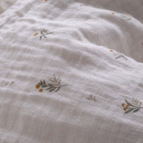 SET FDA. NÓRDICA RELAXED, 2 PLAZAS ALGODON MULTICOLOR COTTON GAUZE FLOR