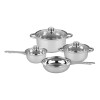 Batería de cocina Cuori Brescia 7 piezas en acero inoxidable Plateado