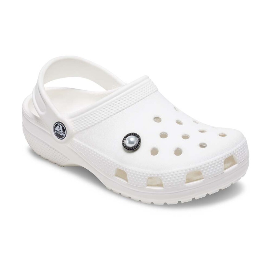 Jibbitz Pearl with Black Gem Base Multicolor