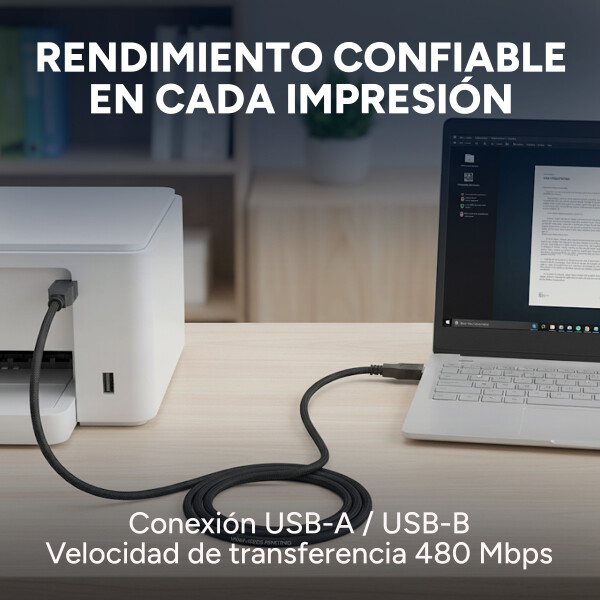 Cable HP DHCPT100 USB Para Impresoras Periféricos 2 Metros Color Negro