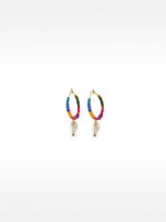 Aros Con Cuentas Multicolor multicolor