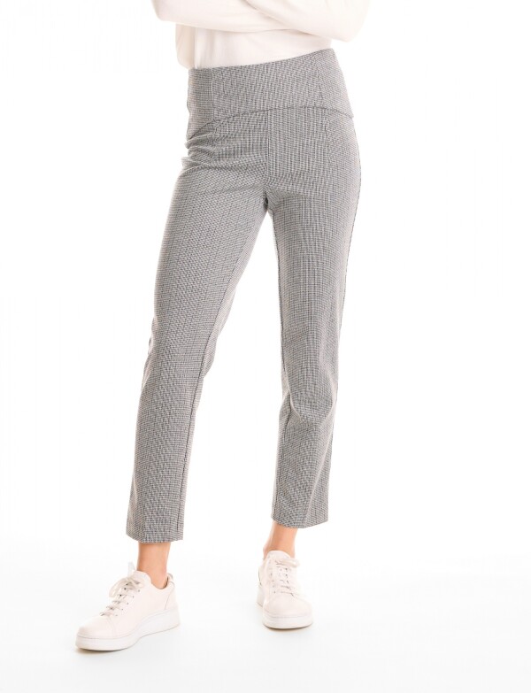 Pantalon Tejido Gales BLANCO/NEGRO