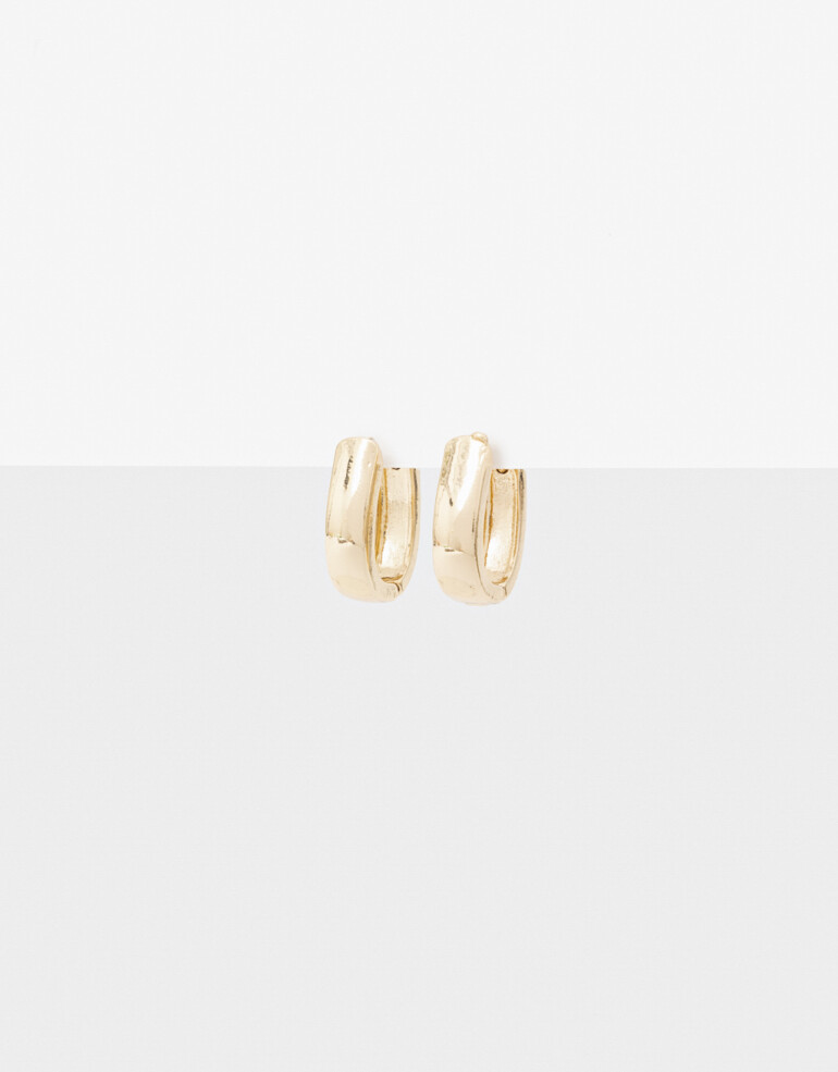 Aros Argollas Metal Argollas De Metal Bold - Dorado
