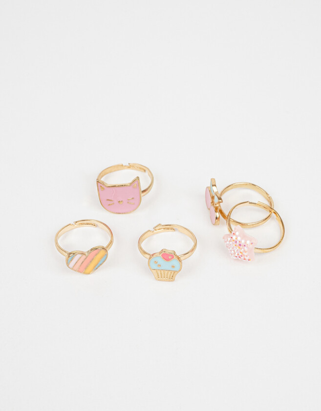 Anillos Infantiles Cajitas Cajita De Anillos Kids Cupcake - Rosa Claro