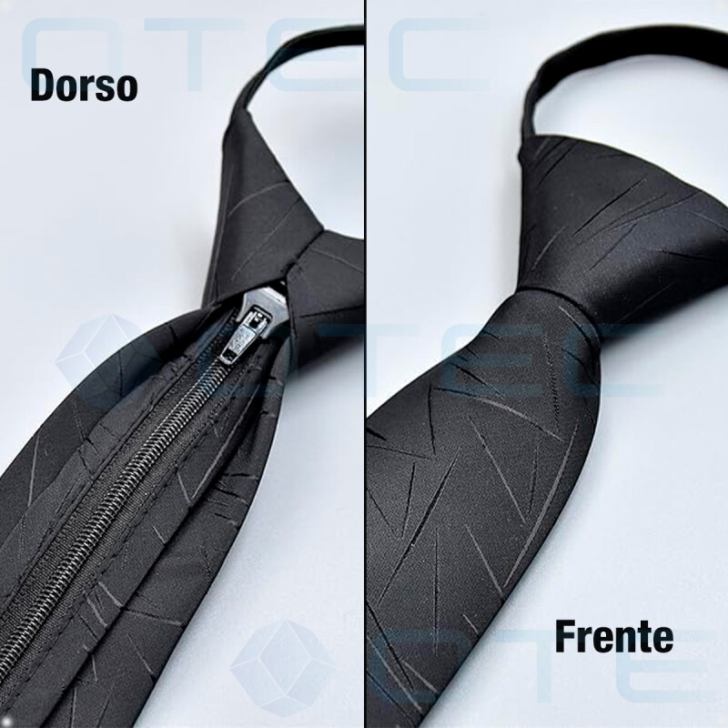 Corbata Estampada Con Cremallera Y Nudo Listo Para Usar Corbata Estampada Con Cremallera Y Nudo Listo Para Usar