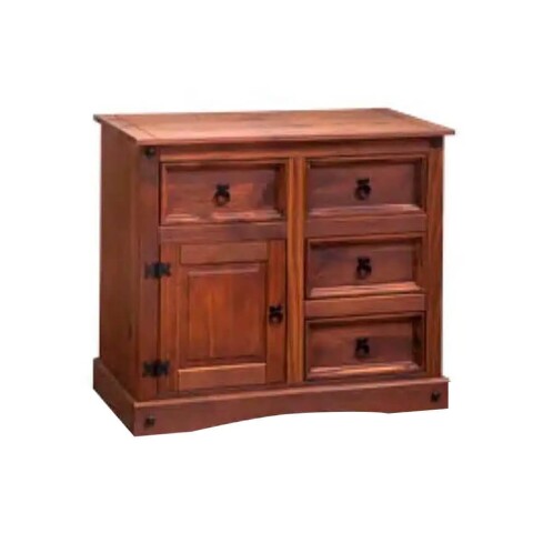 Mueble Aparador Madera Maciza Lustrada 4 Cajones 1 Puerta Mueble Aparador Madera Maciza Lustrada 4 Cajones 1 Puerta