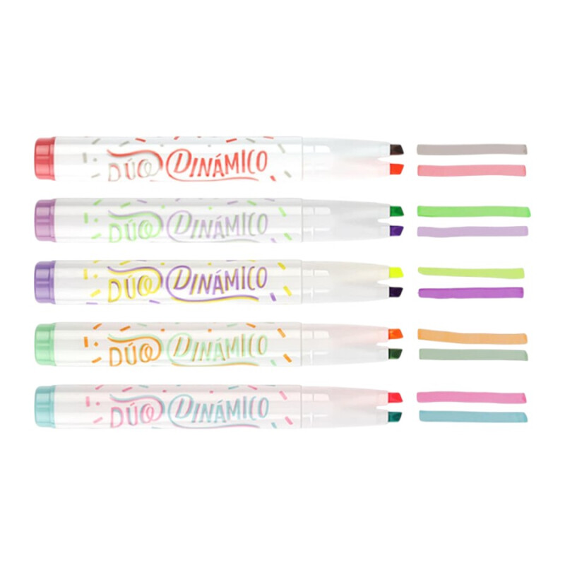 Resaltadores Doble Punta x5 Mooving Resaltadores Doble Punta x5 Mooving