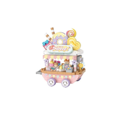 Juguete bloques mini carrito postres