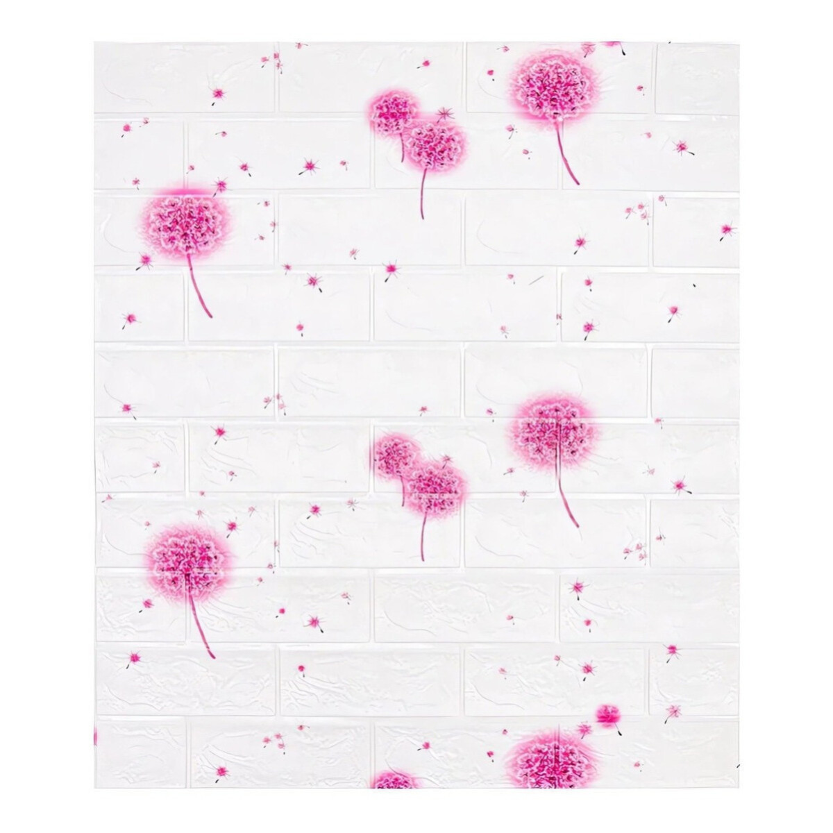 Revestimiento Autoadhesivo Pared Infantil X10 Calidad - Variante Flores Rosa 